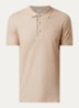 Eddie slim fit polo van piqué katoen met logoborduring - Beige