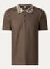 Evan regular fit polo met stretch - Bruin