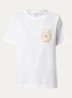 Frankie Crest T-shirt met logoborduring - Wit