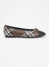 Highgate ballerina met ruitdessin en details van lamsleer - Multicolor