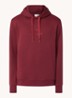 Hoodie met logoborduring - Bordeauxrood