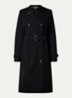 Kensington double-breasted trenchcoat met ceintuur - Zwart