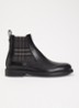 Pembroke Chelsea boot van kalfsleer met ruitdessin - Zwart