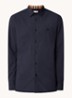 Sherfield slim fit overhemd met stretch  - Donkerblauw