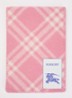 Sjaal van wol met ruitdessin 180 x 30 cm - Roze
