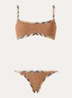 Tyler bikiniset met scrunchie en structuur - Cognac