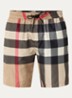 Zwemshorts met ruitdessin - Beige