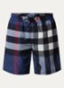 Zwemshorts met ruitdessin - Donkerblauw