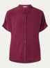 Barley blouse van crêpe - Bordeauxrood