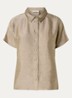 Barly blouse in linnenblend - Khaki