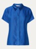 Barly blouse in linnenblend - Kobaltblauw