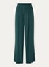 Benji high waist wide fit palazzo broek met steekzakken - Groen