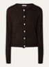 Cleo fijngebreid vest in alpaca wolblend - Donkerbruin