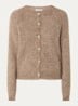 Falon grofgebreid vest in alpaca wolblend - Zand