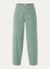 Lew high waist straight fit broek met streepprint - Groen