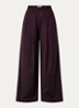 Sef high waist wide fit pantalon met steekzakken - Aubergine