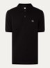 Regular fit polo met logoborduring - Zwart