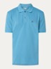 Regular fit polo met logoborduring - Blauw