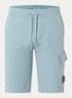 Slim fit korte cargobroek met logo - Blauw