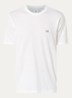 T-shirt met logo- en backprint - Wit