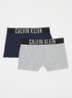 Boxershorts met logoband in 2-pack - Donkerblauw