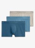 Boxershorts met logoband in 3-pack - Donkerblauw