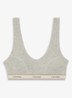 Bralette met logoband - Grijs