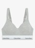 Bralette met logoband - Grijs