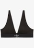 Bralette met logoband - Zwart