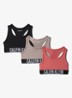 Intense power bralette met logoband - Zwart