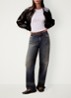 Longsleeve top met logo en ronde hals - Wit