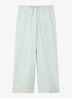 Mid waist wide fit pantalon in linnenblend - Blauw