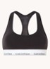 Modern bralette met logoband - Black / zwart