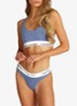 Modern bralette met logoband - Glacier / blauw