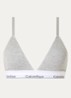 Modern bralette met uitneembare vulling en logoband - Grey heather / grijs