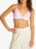 Modern bralette met uitneembare vulling en logoband - Buff pink / roze