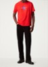 Mono T-shirt met logo - Rood