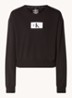 Pyjama sweatshirt met logo - Zwart