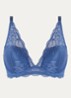 Seductive Comfort voorgevormde plunge bh met overlay van kant - Donkerblauw