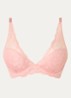 Seductive Comfort voorgevormde plunge bh met overlay van kant - Zalmroze