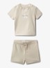 Set van T-shirt en broek 2-delig - Beige