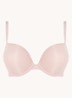 Sheer Marquisette plunge push-up bh - Lichtroze