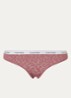 Slip van mesh met panterprint - Donkerroze