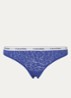 Slip van mesh met panterprint - Kobaltblauw