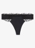 String met details van kant - Zwart