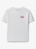 T-shirt met logo- en backprint - Bright White-Yaf / Wit