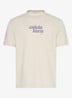T-shirt met logo - Creme