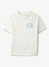 T-shirt met logo - Creme