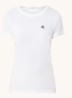 T-shirt met logoborduring - Wit