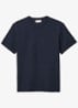 T-shirt met logoborduring - Donkerblauw